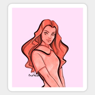 Orange girl Sticker